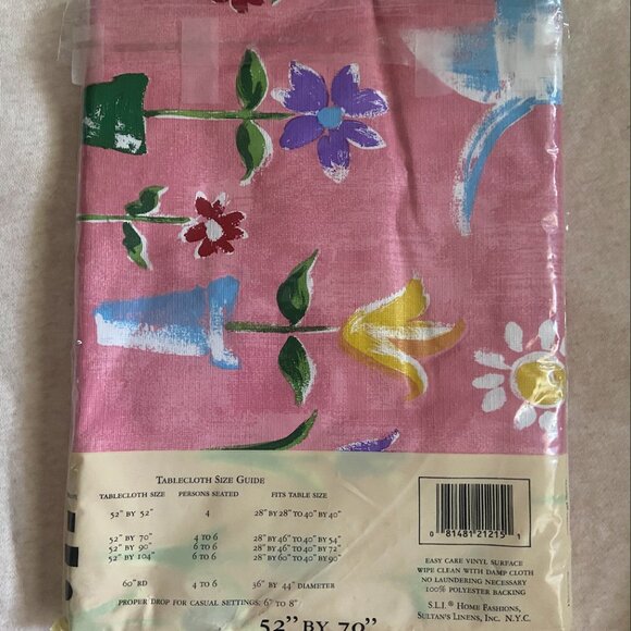 Vinyl Vintage Tablecloth Bundle; Thanksgiving Fall Spring Easter 52'' By 70'' - Picture 9 of 10